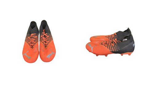 Vist Large View of Product Image Which is Used Puma FUTURE EVOKNIT PRO Soccer Cleats Orange Senior 9.5