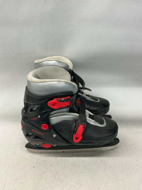 Vist Large View of Product Image Which is Used American Athletic COUGAR Boys Softboot Skate Black Adjustable