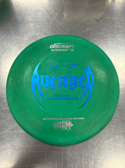 Vist Large View of Product Image Which is Used Discraft AVENGER ELITE X Disc Golf Driver Green