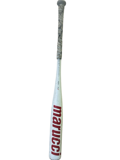 Vist Large View of Product Image Which is Used Marucci CAT 7 BB/SB USSSA 2 5/8 Bat White 32"