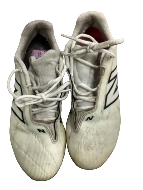Vist Large View of Product Image Which is Used New Balance LAX Cleats Mens White Senior 8.5