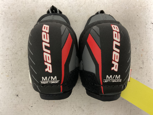 Vist Large View of Product Image Which is Used Bauer LIL SPORT Youth Elbow Pads Black And Red MD