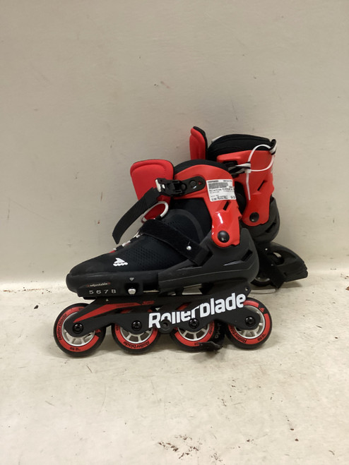 Vist Large View of Product Image Which is Used Rollerblade MICROBLADE ADJ 5-8 Senior Rec Fitness Skates Red Adjustable
