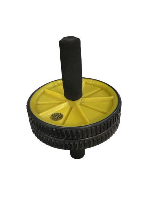 Vist Large View of Product Image Which is Used Golds Gym Exercise Ab Wheel Yellow