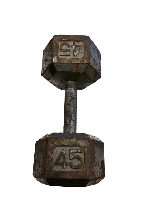 Vist Large View of Product Image Which is Used Hex Dumbbell (Each) 45 lb