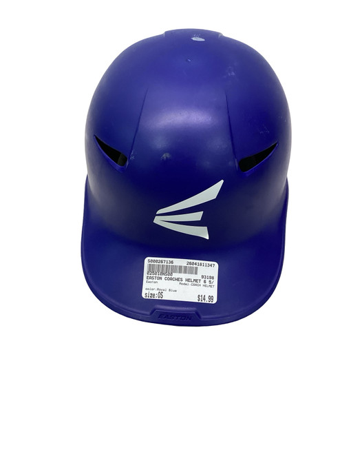 Vist Large View of Product Image Which is Used Easton COACH HELMET Batting Helmet No Mask Royal Blue One Size