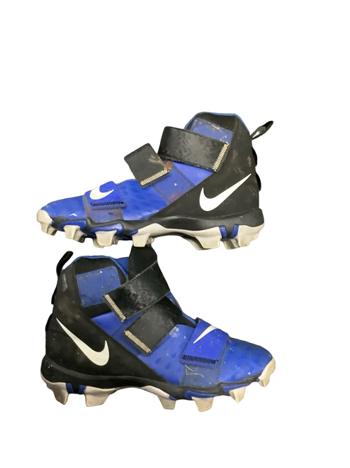 Vist Large View of Product Image Which is Used Nike FORCE HI-TOP Jr FB Cleats Royal Blue Junior 06
