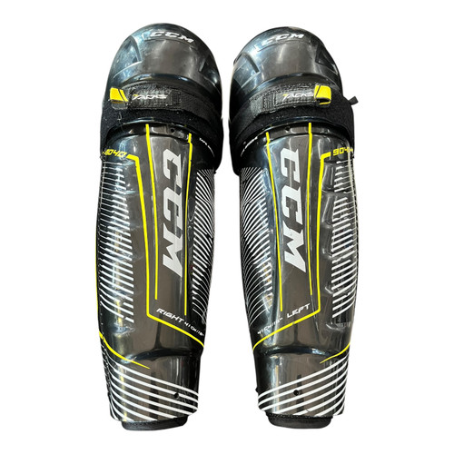 Vist Large View of Product Image Which is Used CCM 9040 Senior Shin Guards Black 16"