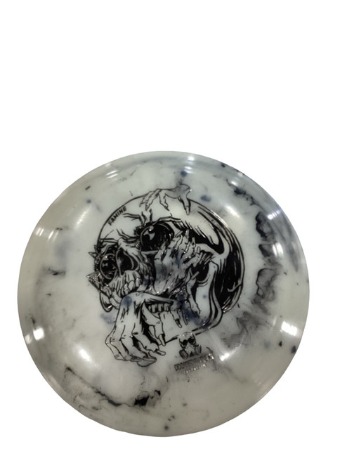 Vist Large View of Product Image Which is Used DOOMSDAY FAMINE Disc Golf Driver Gun Metal Grey