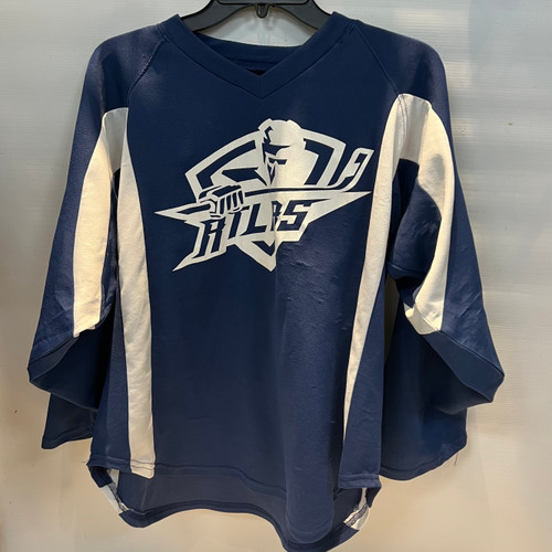 Vist Large View of Product Image Which is Used Hockey Practice Jersey Navy Blue Youth