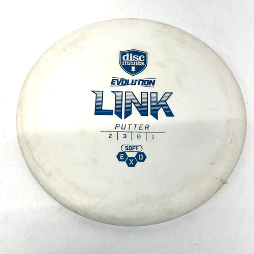 Vist Large View of Product Image Which is Used Discmania SOFT EXO LINK Disc Golf Putter White 176g