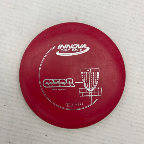 Vist Large View of Product Image Which is Used Innova DX AVAIR Disc Golf Putter Red 170g
