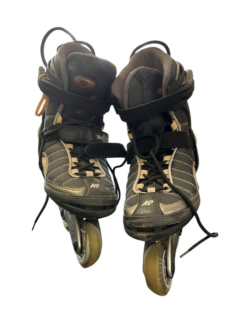 Vist Large View of Product Image Which is Used K2 EXO TECH Senior Roller Quad Skates Black Senior 9.5