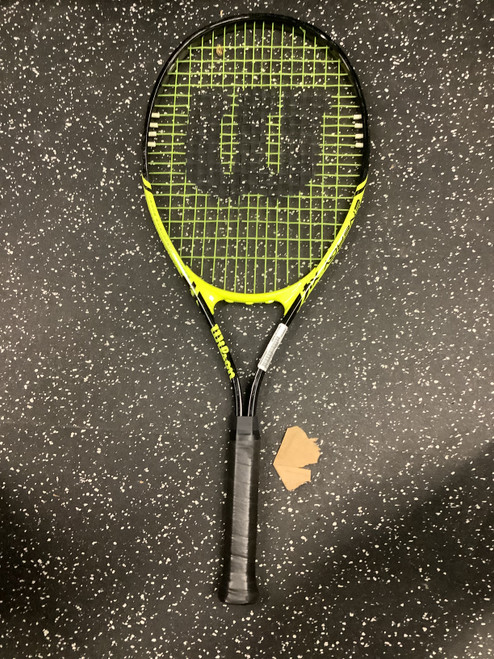 Vist Large View of Product Image Which is Used Wilson ENERGY XL Adult Tennis Racquet Black 4 1/8"
