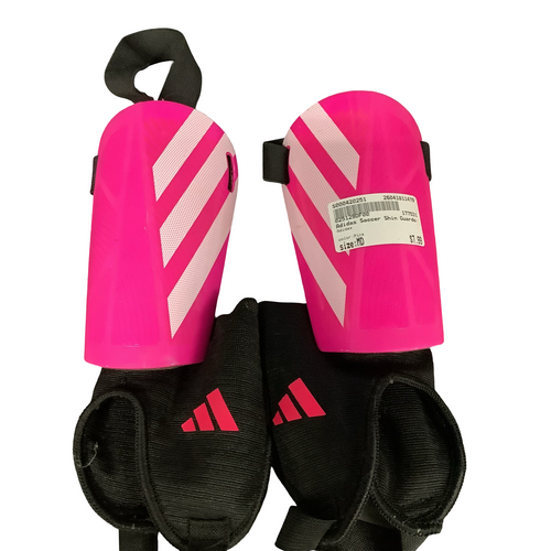 Vist Large View of Product Image Which is Used Adidas Soccer Shin Guards Junior Pink MD