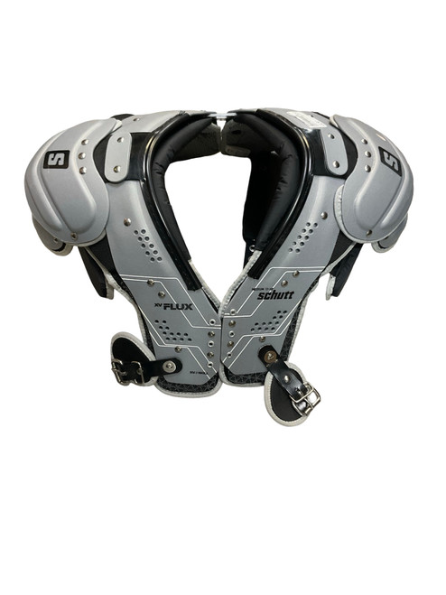 Vist Large View of Product Image Which is Used Schutt XV FLUX FB Shoulder Pads Grey MD