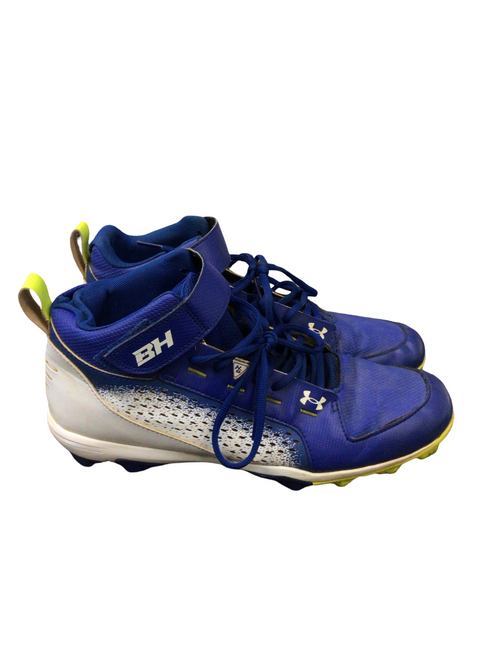 Vist Large View of Product Image Which is Used Under Armour CLEAT BB/SB Cleats Navy Blue Senior 13