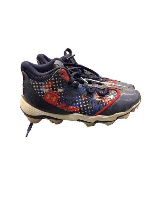Vist Large View of Product Image Which is Used Under Armour FREEDOM BB/SB Cleats Navy Blue Junior 05.5