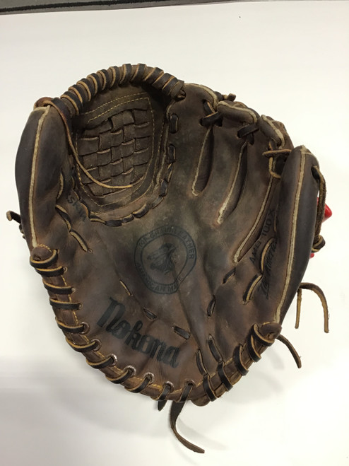 Vist Large View of Product Image Which is Used Nokona AMG-100X BB/SB Glove RH Throw Brown 11"