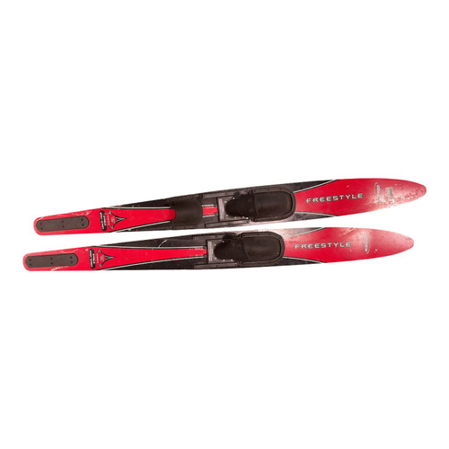 Vist Large View of Product Image Which is Used O'Brien Pair of Skis Red 67"