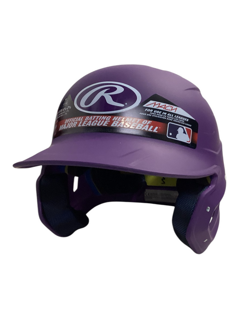 Vist Large View of Product Image Which is Used Rawlings MACH 052122-2 Batting Helmet No Mask Purple MD