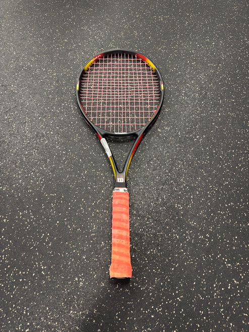 Vist Large View of Product Image Which is Used Wilson PRO STAFF CLASSIC 6.1 Adult Tennis Racquet Black 4 3/8"