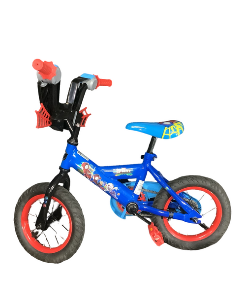Vist Large View of Product Image Which is Used SPIDERMAN Comfort Bike Boys Royal Blue 12"