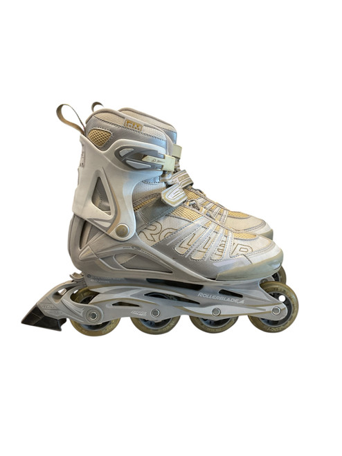 Vist Large View of Product Image Which is Used Rollerblade SPIRIT XT SZ 10 WMN Senior Rec Fitness Skates Silver Senior 10
