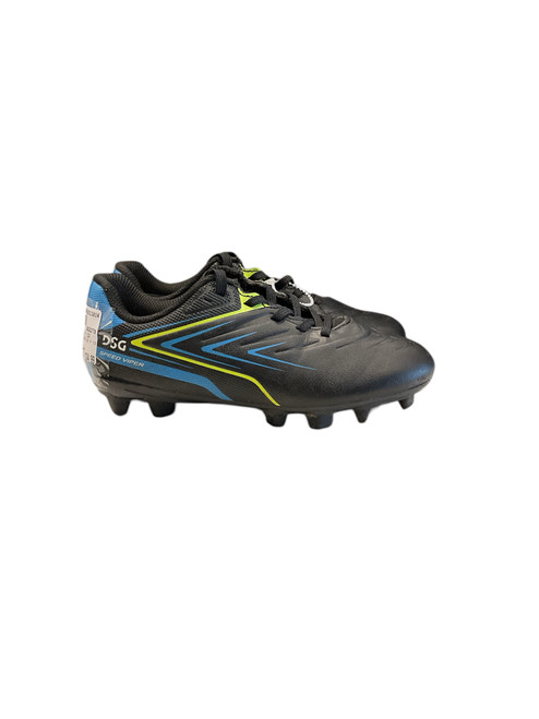 Vist Large View of Product Image Which is Used DSG SPEED VIPER SZ Y 13 Soccer Cleats Black And Royal Blue Youth 13.0