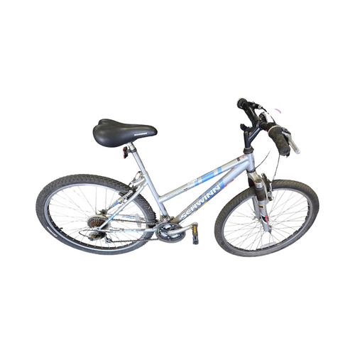 Vist Large View of Product Image Which is Used Schwinn RANGER 2.1 FS MTN BIKE Mountain Bike Womens Grey 43-47cm - 17-18" - MD Frame