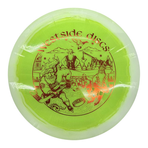 Vist Large View of Product Image Which is Used Westside SAMPO Disc Golf Driver Optic Yellow 175g