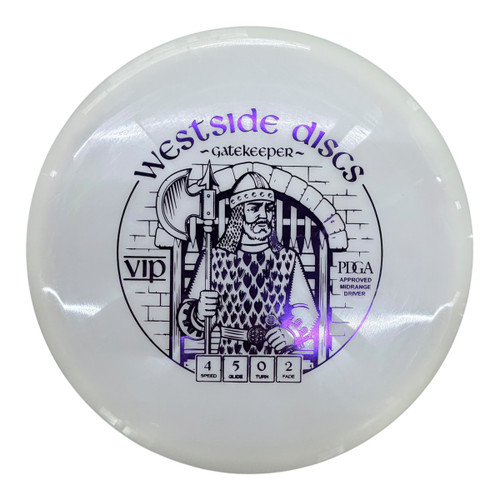 Vist Large View of Product Image Which is Used Westside VIP GATEKEEPER Disc Golf Mid Range White 175g