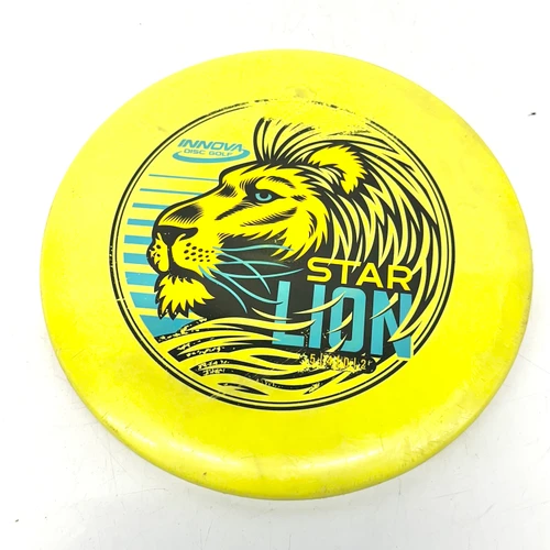 Vist Large View of Product Image Which is Used Innova STAR LION Disc Golf Mid Range Yellow 174g