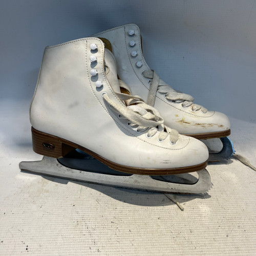 Vist Large View of Product Image Which is Used Riedell WHITE FIGURE SKATES WomensFigure Skate White Senior 8