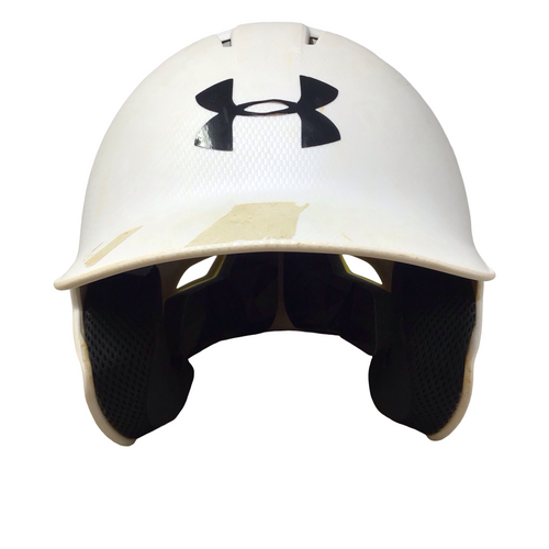 Vist Large View of Product Image Which is Used Under Armour UABH2-100 Batting Helmet No Mask White MD