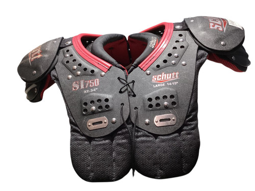 Vist Large View of Product Image Which is Used Schutt SI 750 FB Shoulder Pads Black LG