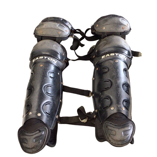 Vist Large View of Product Image Which is Used Easton EASTON SHIN GUARDS Catchers Leg Guards Black Intermed