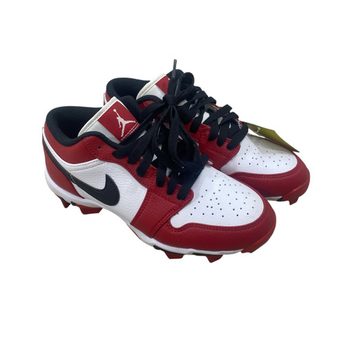 Vist Large View of Product Image Which is Used Nike JORDAN BB CLEATS BB/SB Cleats White/Black/Red Junior 04