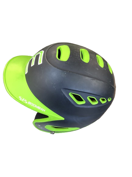 Vist Large View of Product Image Which is Used Bombah 28 Batting Helmet w/Mask Green MD