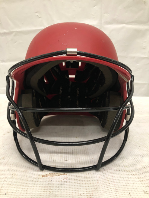 Vist Large View of Product Image Which is Used Adidas ADJUSTABLE HELMET WITH MASK Batting Helmet w/Mask Red M/L