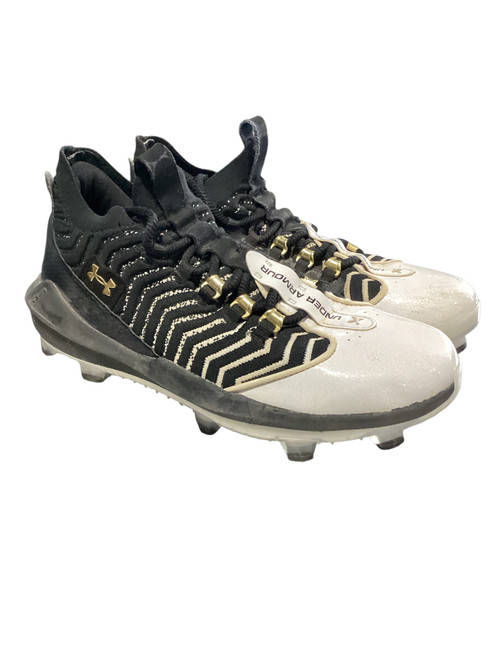 Vist Large View of Product Image Which is Used Under Armour HAPER 8 BB/SB Cleats Black Senior 9.5