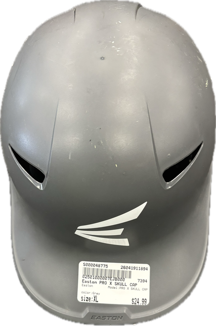 Vist Large View of Product Image Which is Used Easton PRO X SKULL CAP Batting Helmet No Mask Grey XL