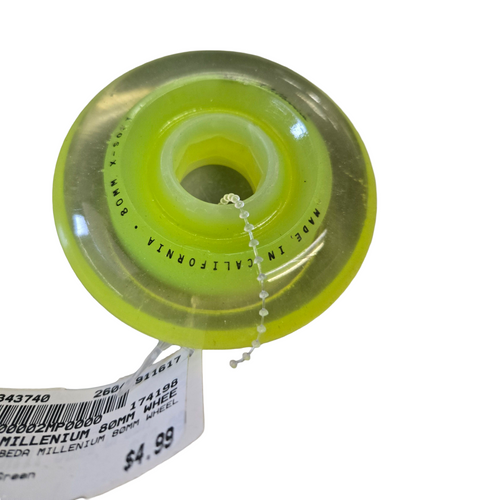 Vist Large View of Product Image Which is Used LABEDA MILLENIUM 80MM WHEEL Street Hockey Accessories Neon Green Senior