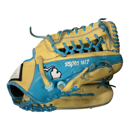 Vist Large View of Product Image Which is Used Akadema CUSTOM GLOVE AMR34 BB/SB Glove RH Throw Tan 12 1/2"