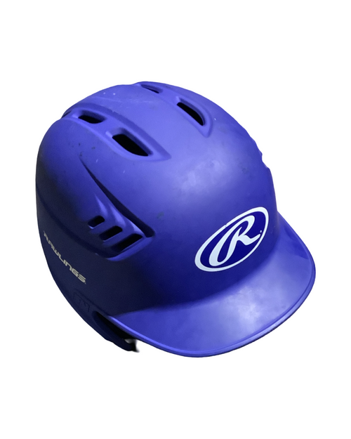 Vist Large View of Product Image Which is Used Rawlings 6 3/8-7 1/8 Batting Helmet No Mask Royal Blue MD