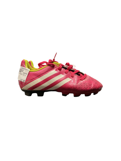 Vist Large View of Product Image Which is Used Adidas Soccer Cleats Pink Youth 13.0