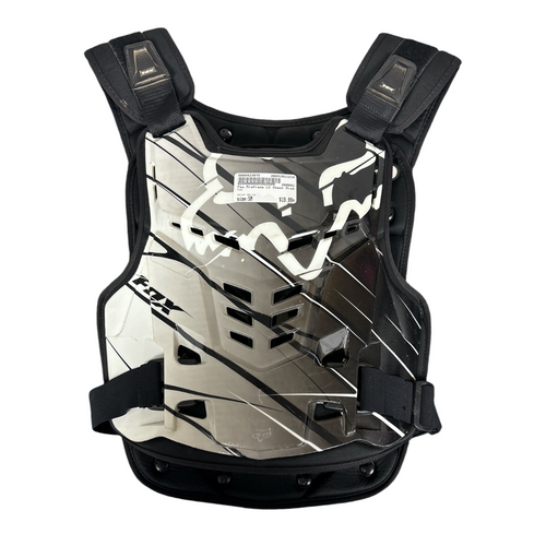 Vist Large View of Product Image Which is Used Fox Youth Chest Protector White Small