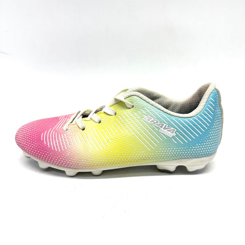 Vist Large View of Product Image Which is Used Brava Soccer Cleats Carolina Blue And Pink Youth 13.0