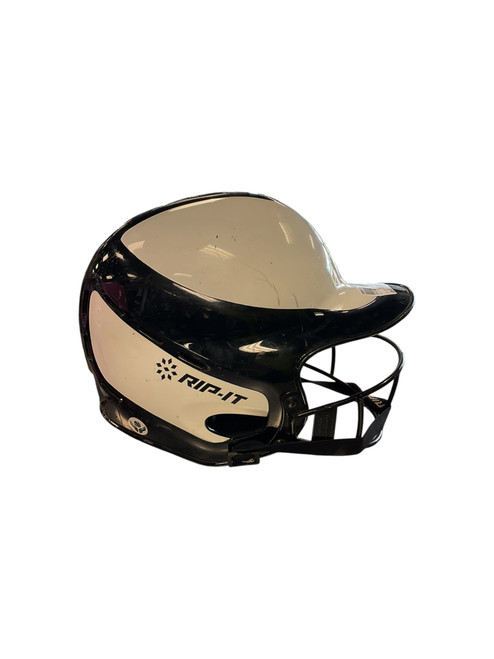 Vist Large View of Product Image Which is Used RIP-IT HELMET Batting Helmet w/Mask Black One Size