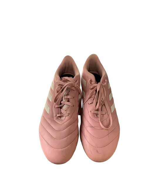 Vist Large View of Product Image Which is Used Adidas Soccer Cleats Pink Senior 12.5